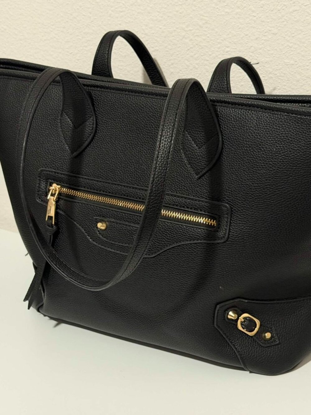 Medium-Large Black Storage Bag | Black & Gold Bag